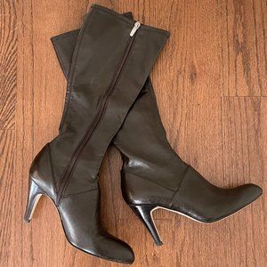 !SOLD ON DEPOP!Enzo Angiolini chocolate brown under the knee slim fit tall boots
